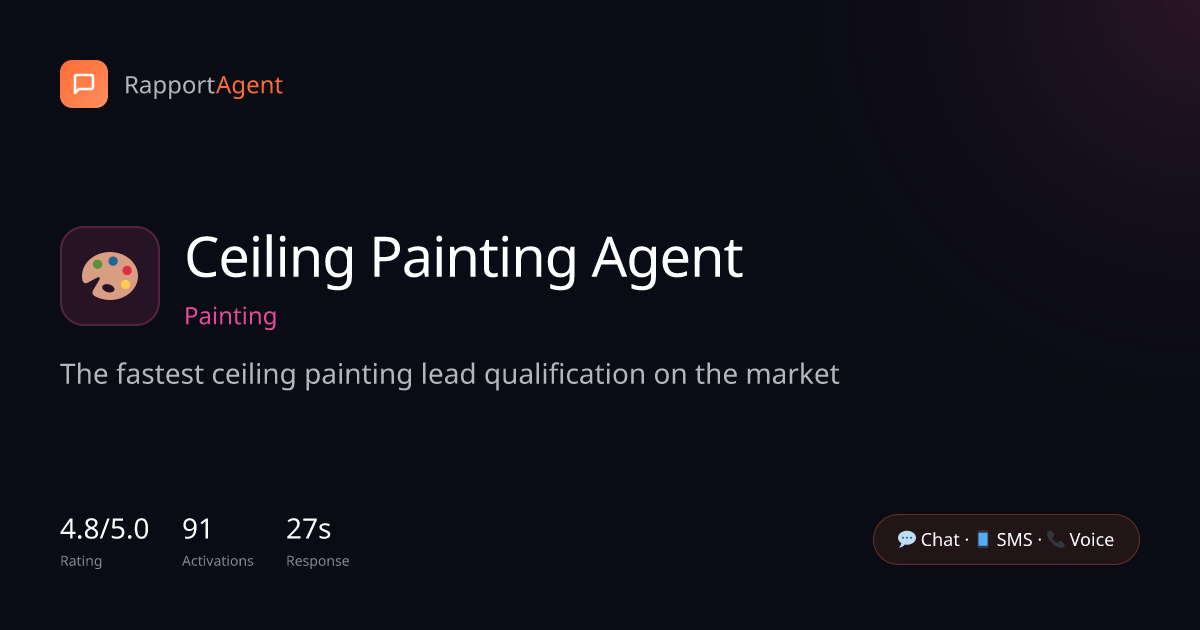 Live Chat Agents for Ceiling Painting Companies | RapportAgent