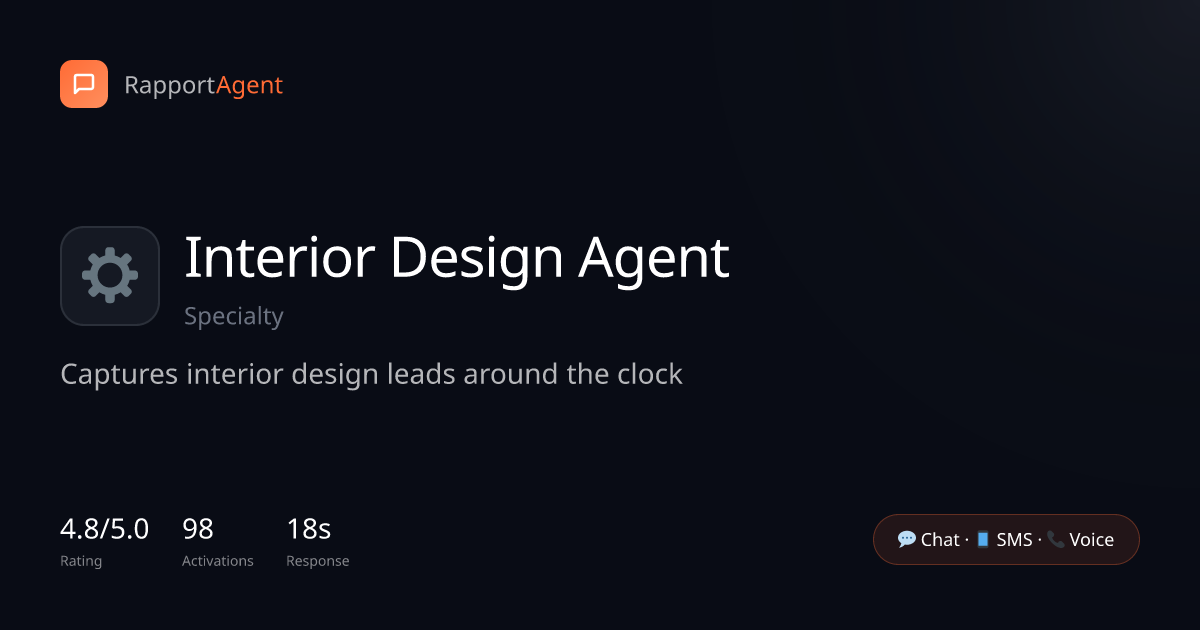 Live Chat Agents for Interior Design Companies | RapportAgent